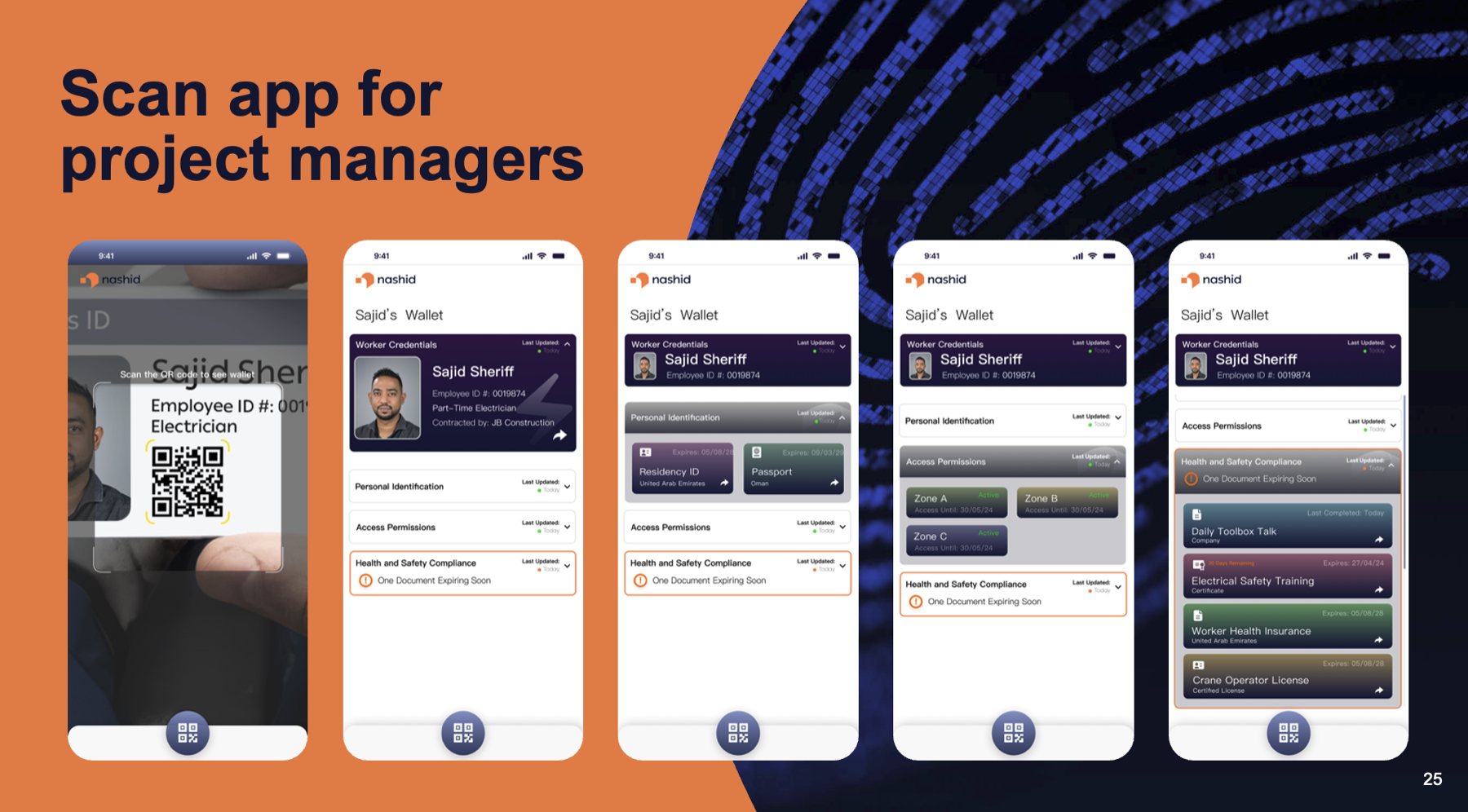 Nashid scan app for project managers